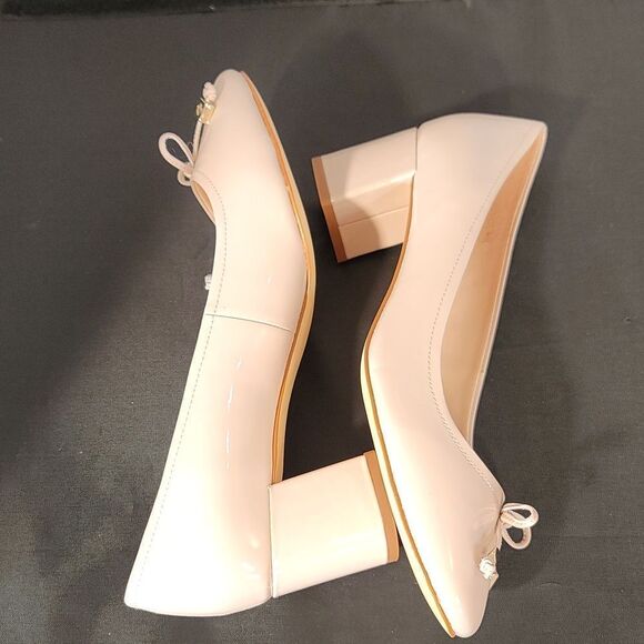 BRAND NEW KATE SPADE NEW YORK WOMEN'S BEV  BOW PATENT LEATHER BLOCK HEEL - Picture 12 of 13